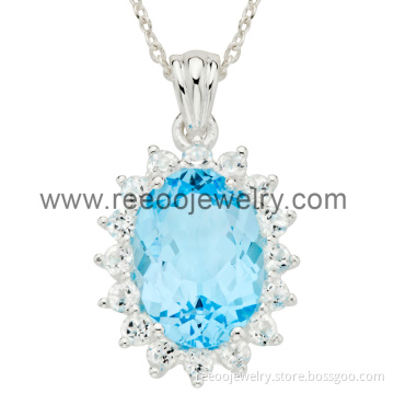 Fancy Waterdrop 925 Sterling Silver Dangle Pendant Fit Chain Necklace Jewelry